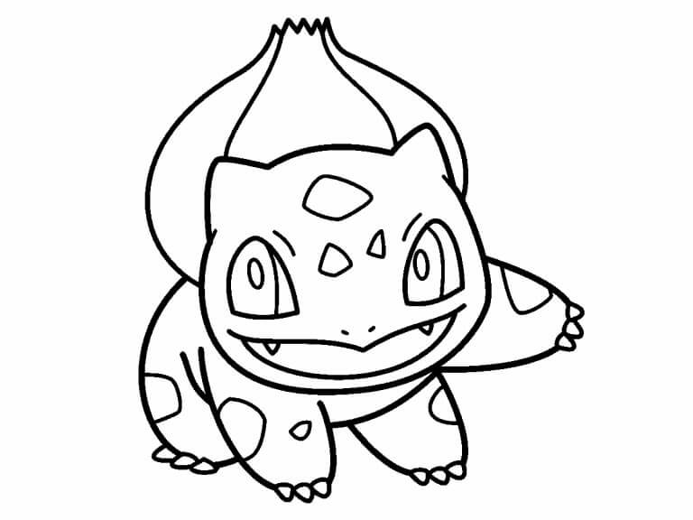 Ảnh Tranh tô màu Bulbasaur cute