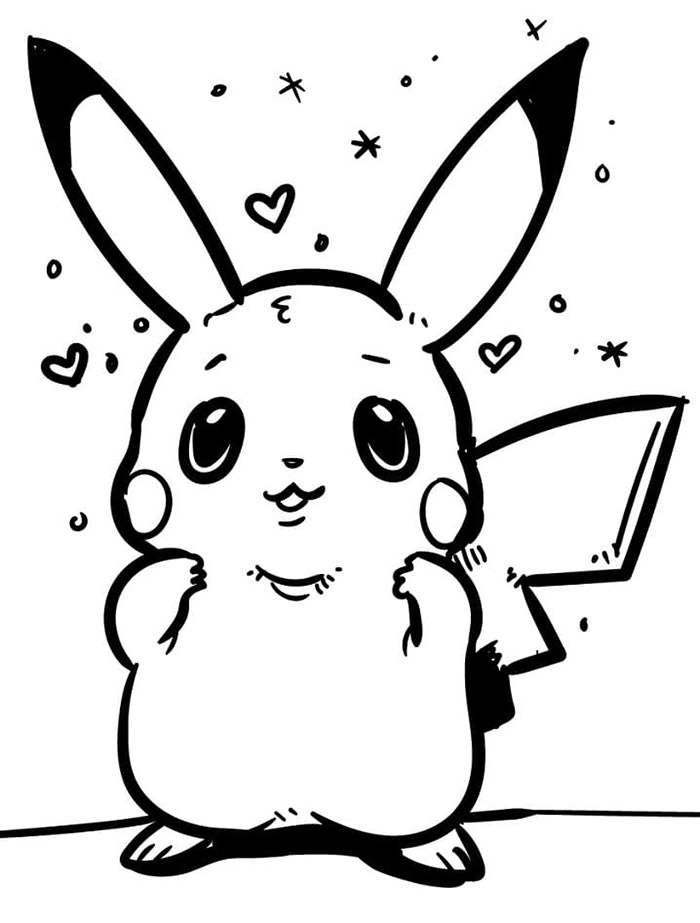 Tranh tô mùa Pikachu cute